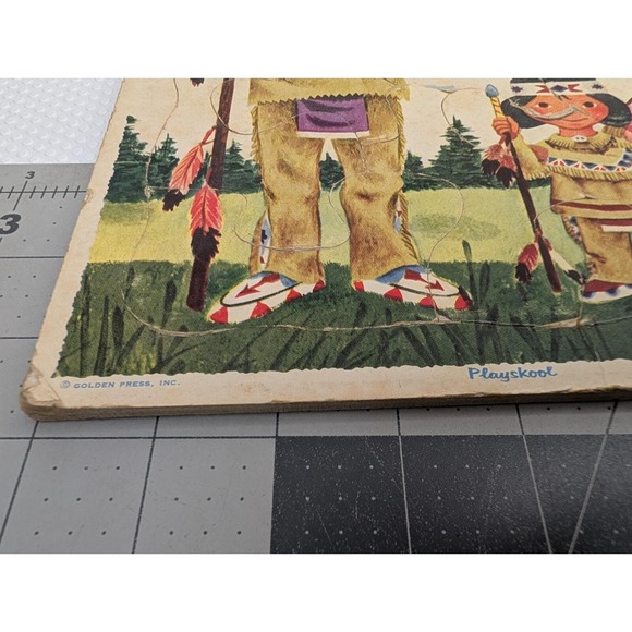 Playskool Golden Press Indian Tray Puzzle Lot of 4 - Picture 6 of 9